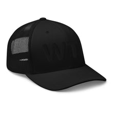 Load image into Gallery viewer, WTF Trucker Cap - Black on Black