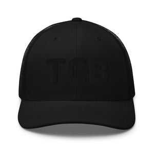 TCB Trucker Cap - Black on Black