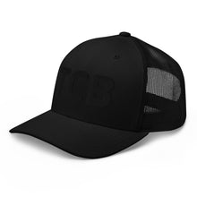 Load image into Gallery viewer, TCB Trucker Cap - Black on Black
